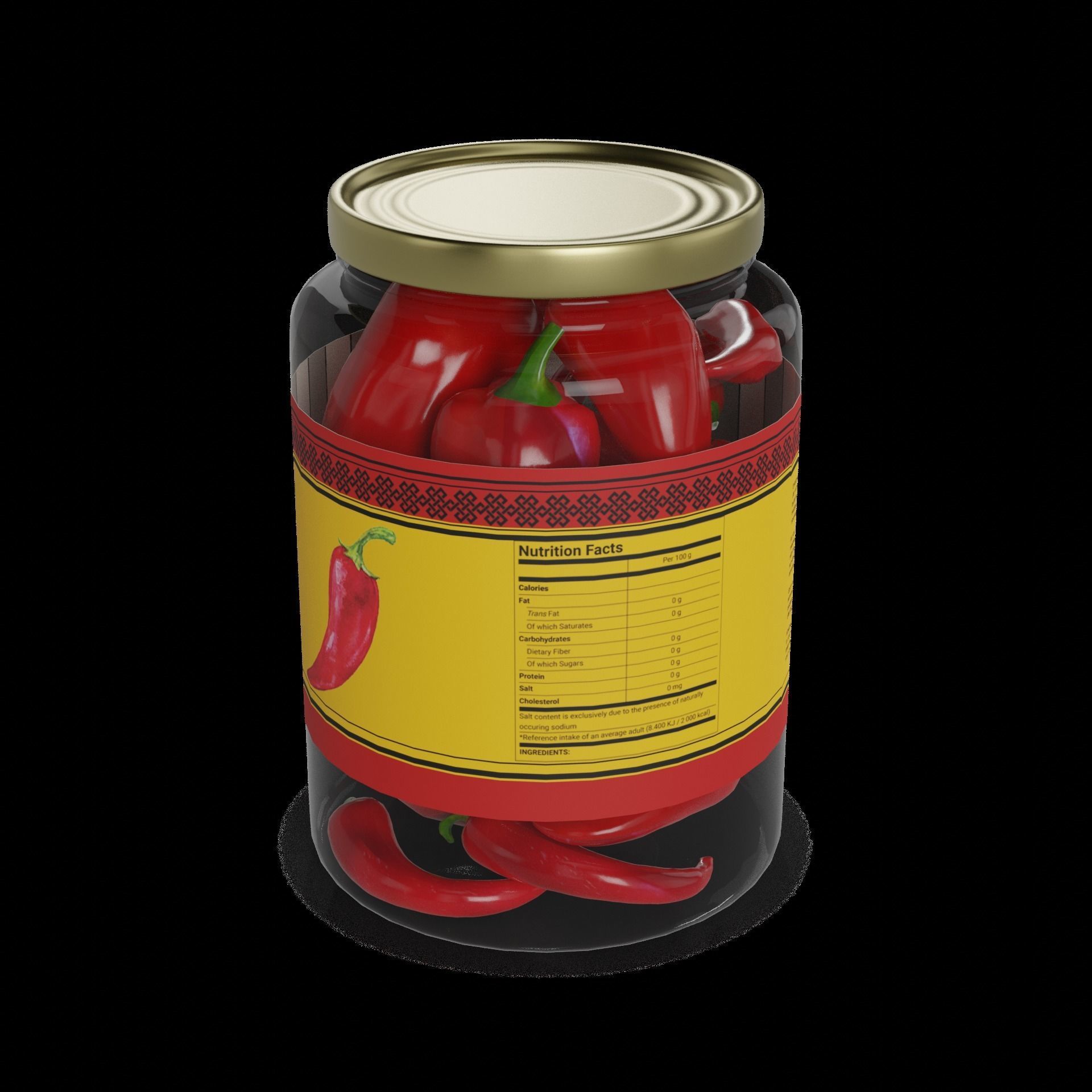 Canned peppers Canned Peppers 3D model_1