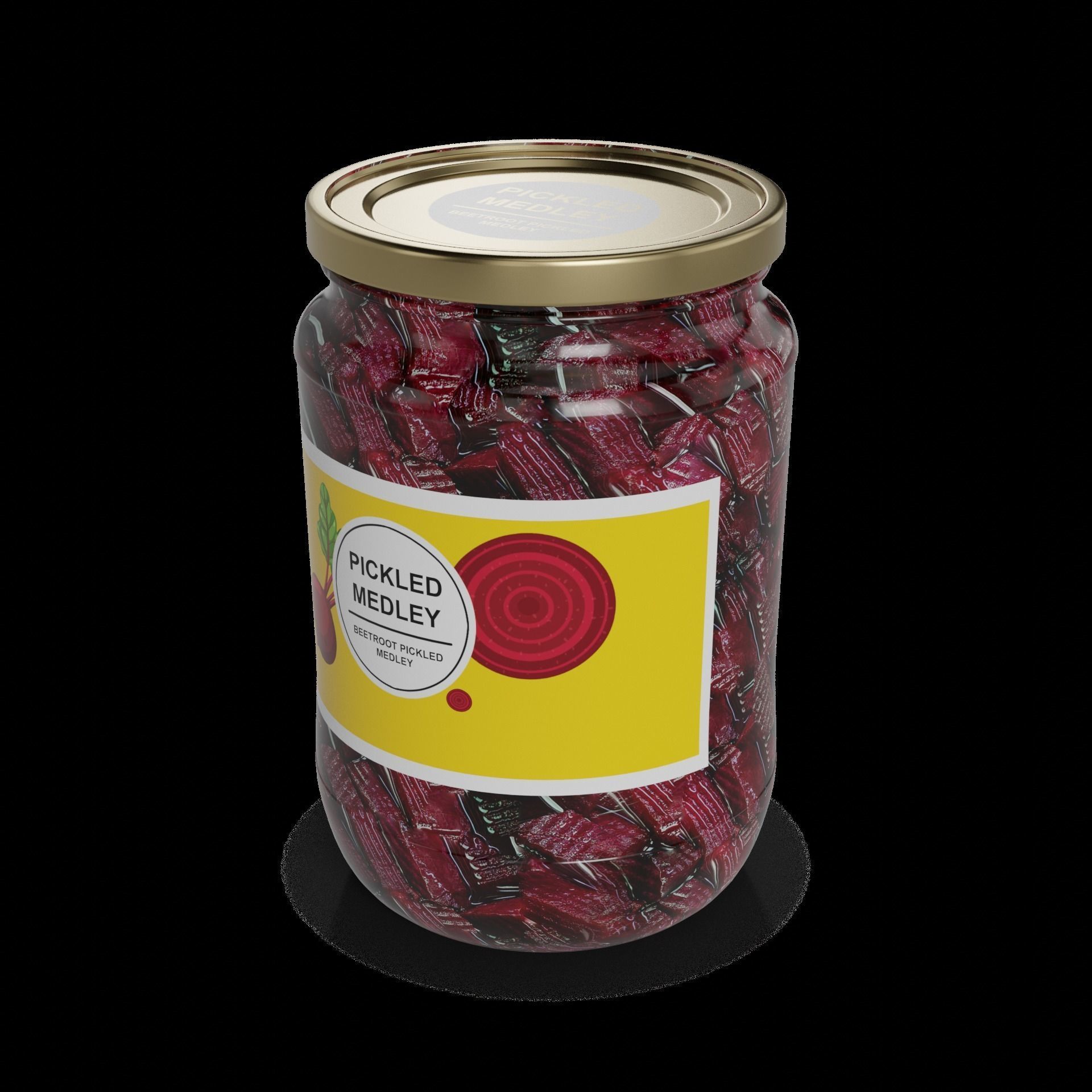 Pickled beetroot Pickled Beetroot Medley Low-poly 3D model_1