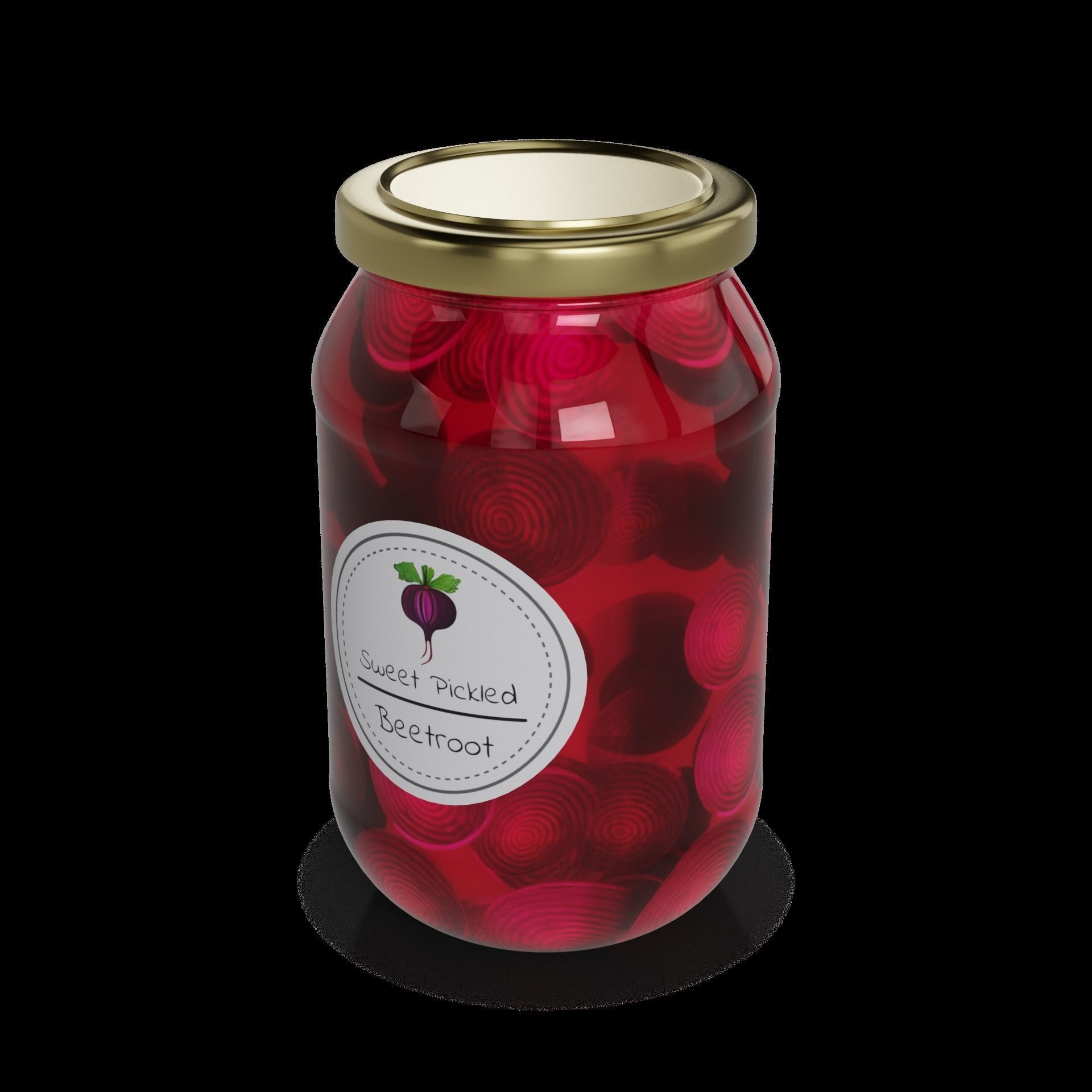 Pickled beetroot Sweet Pickled Beetroot 3D model_1