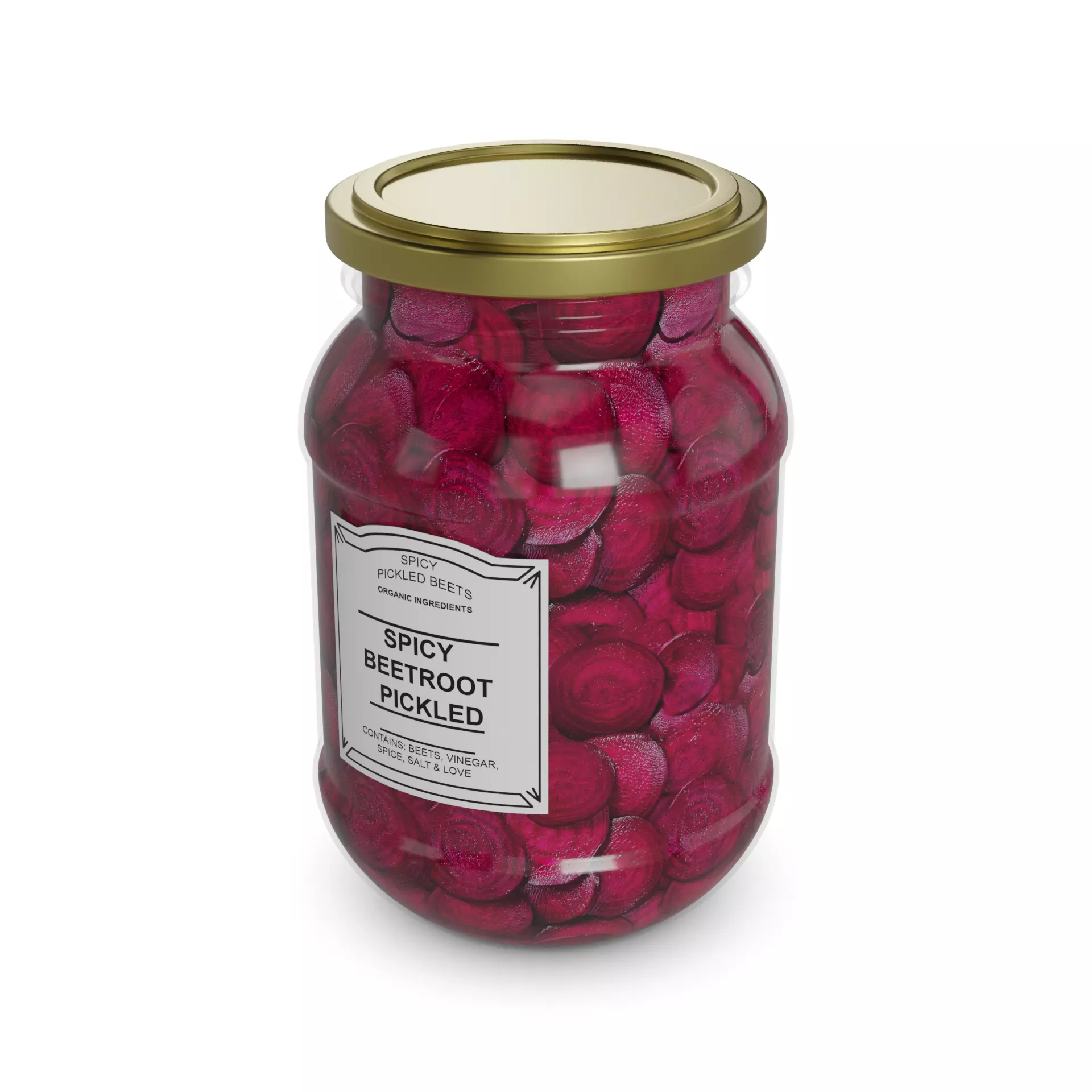 Pickled beetroot Spicy Pickled Beetroot Low-poly 3D model