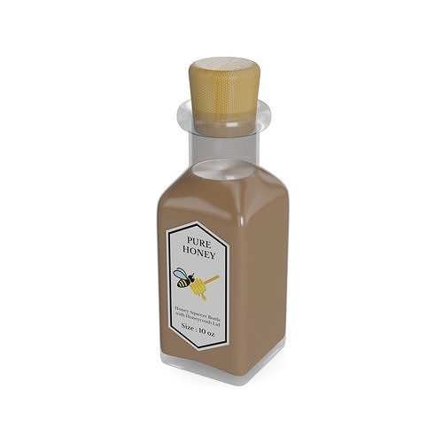 Honey Honey Squeeze Bottle with Honeycomb Lid 3D model