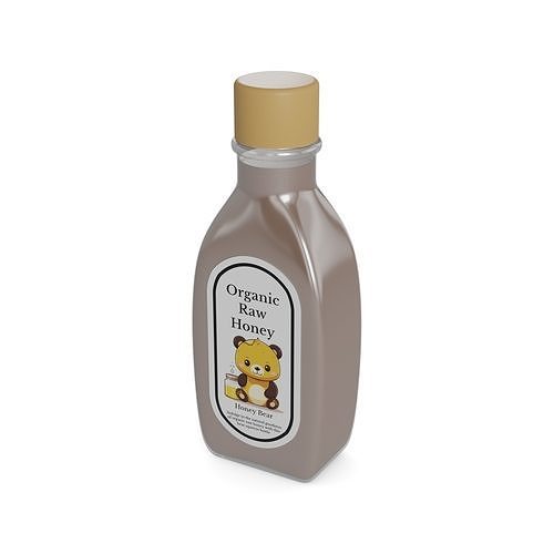 Honey Organic Raw Honey Bear Squeeze Bottle 3D model