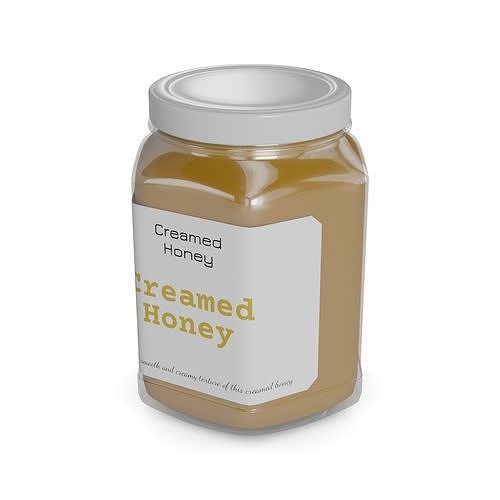 Honey Creamed Honey Jar Low-poly 3D model