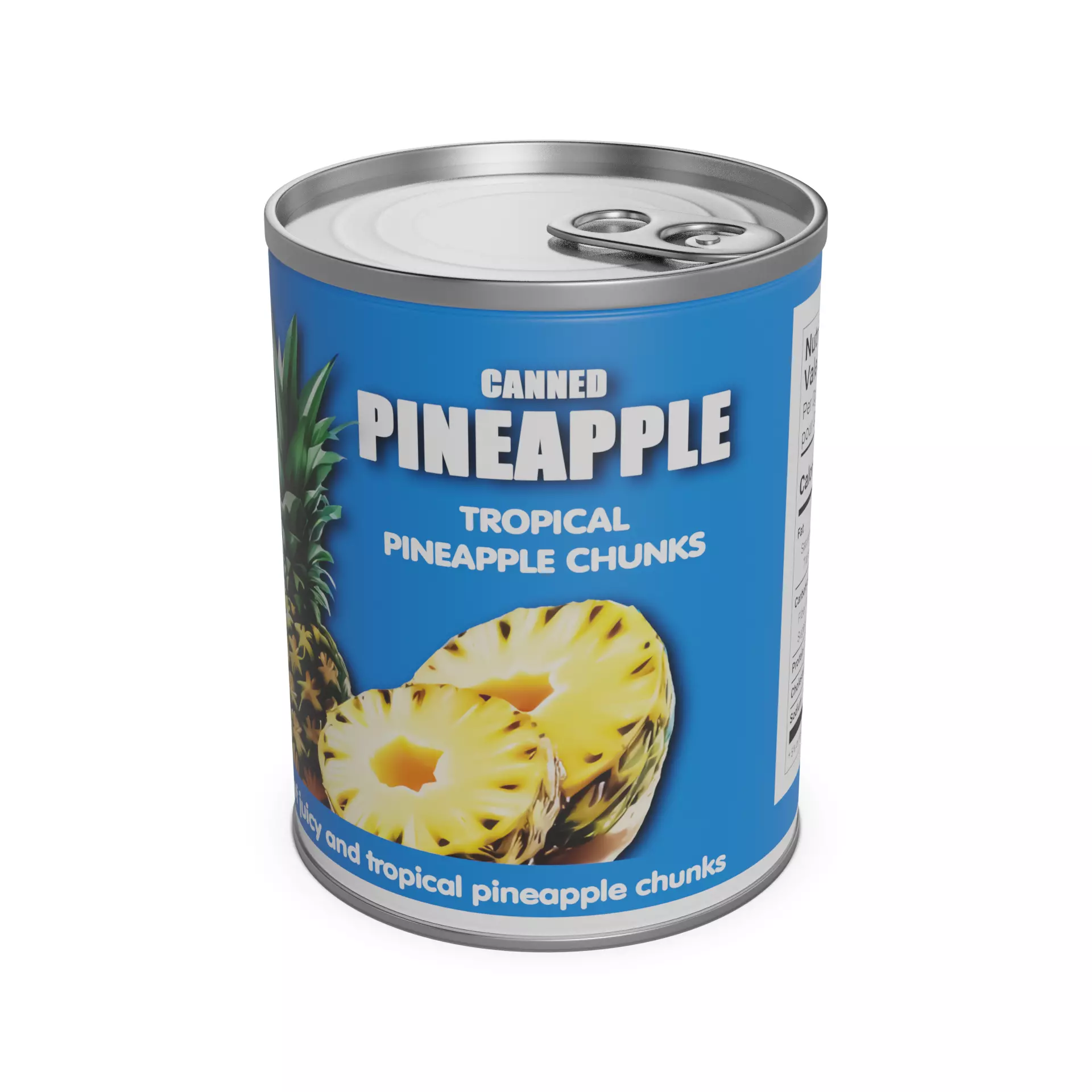 Canned fruits and vegetables Canned Pineapple 3D model