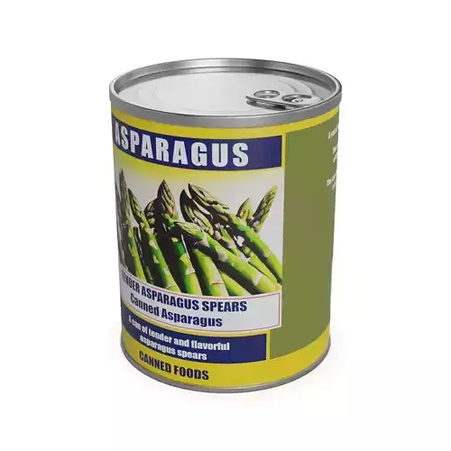 Canned fruits and vegetables Canned Asparagus 3D model