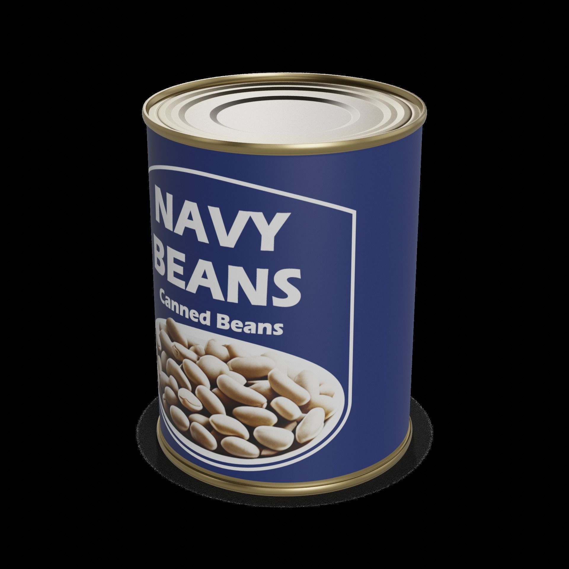 Canned beans Canned Beans Low-poly 3D model_1