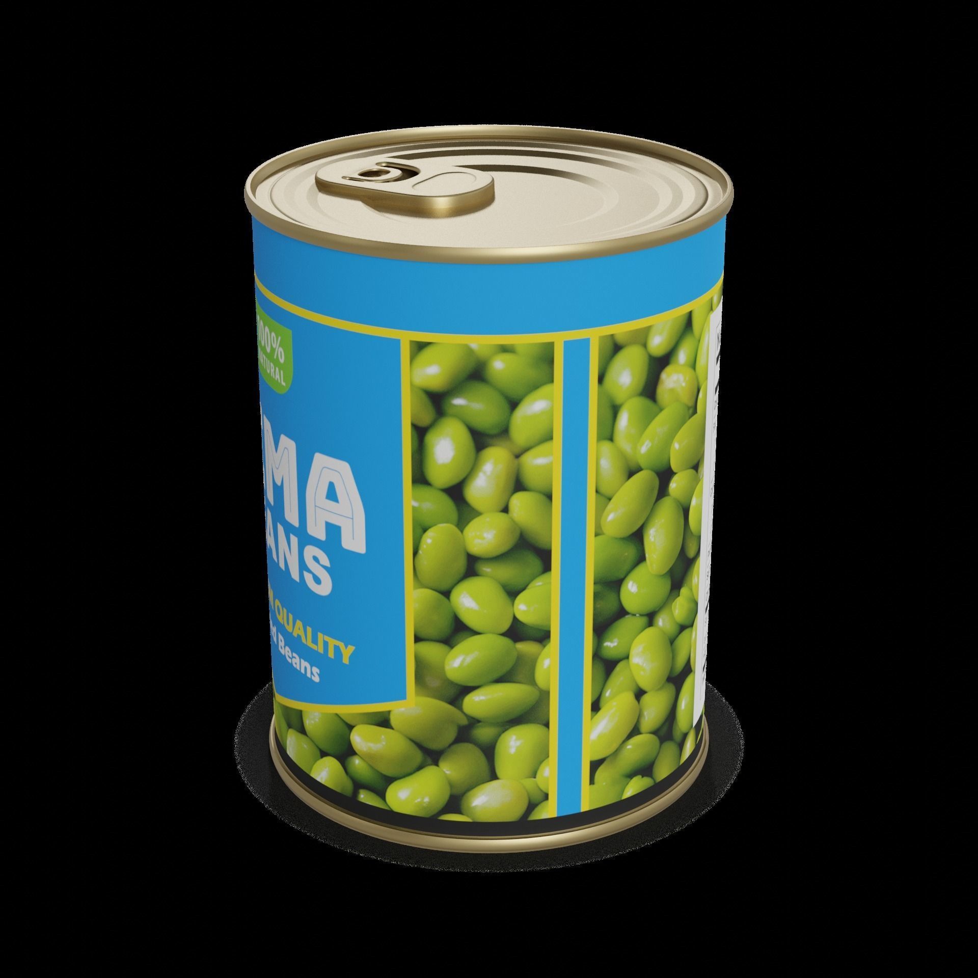 Canned beans Canned Beans Low-poly 3D model_1