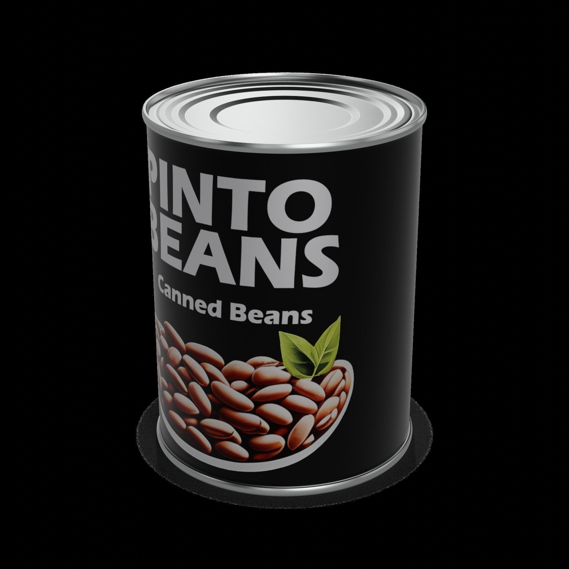 Canned beans Canned Beans Low-poly 3D model_1