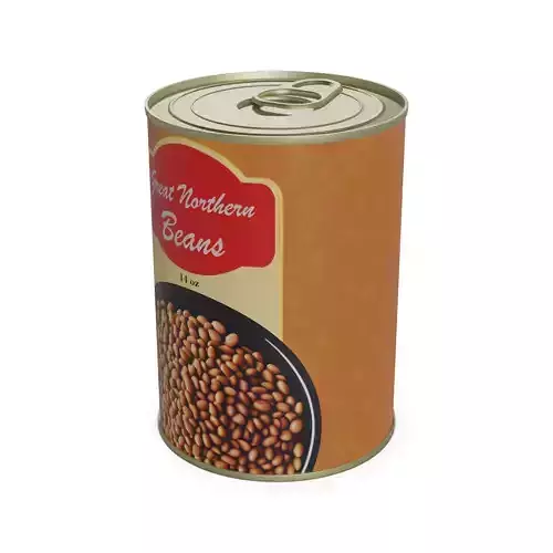 Canned beans Canned Beans Low-poly 3D model