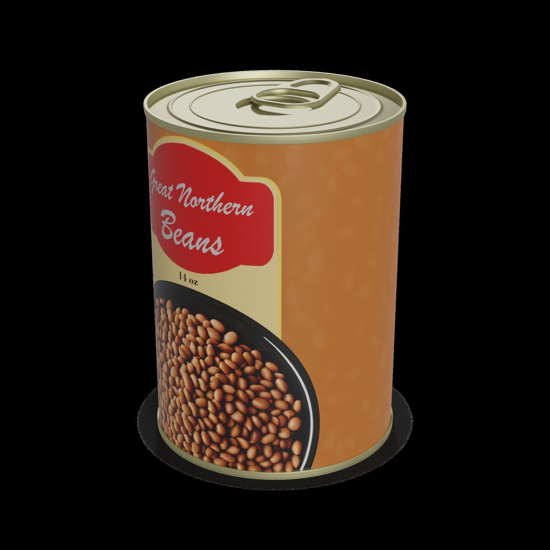 Canned beans Canned Beans Low-poly 3D model_1