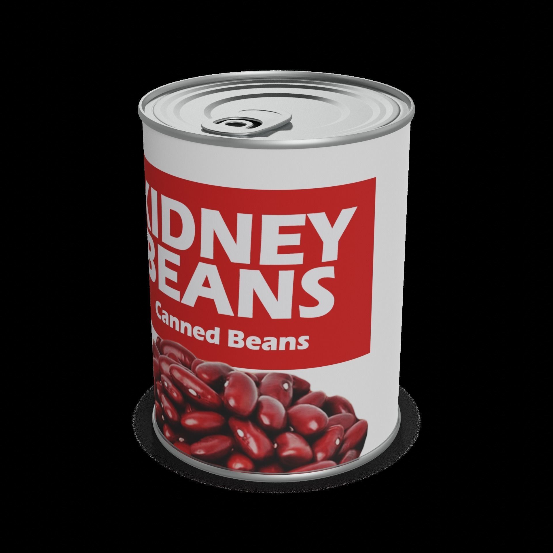 Canned beans Canned Beans Low-poly 3D model_1