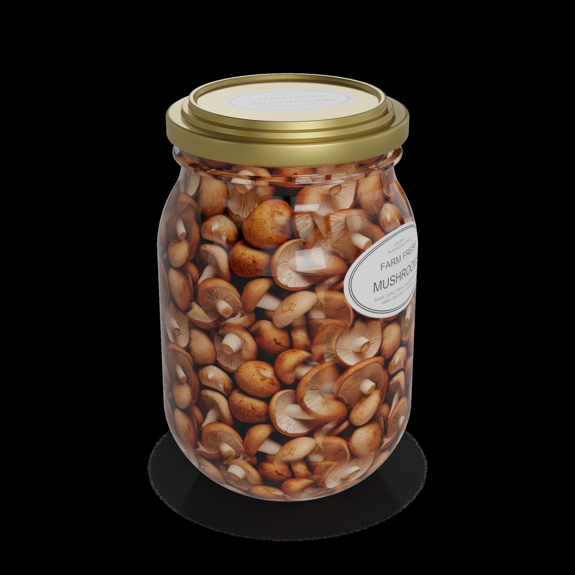 Pickled mushrooms Pickled Mushrooms Low-poly 3D model_1