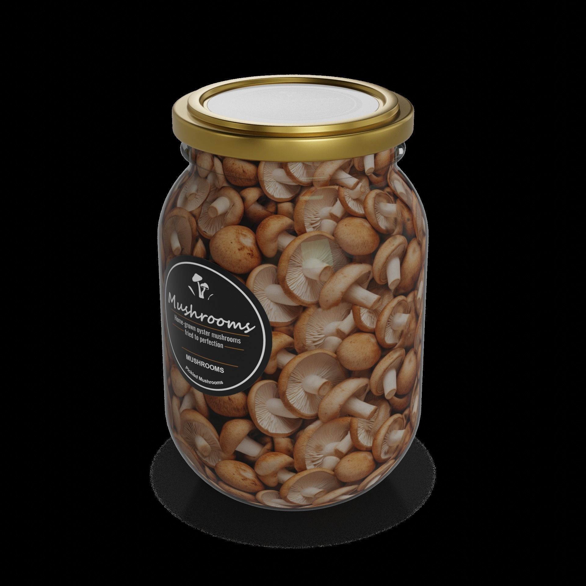 Pickled mushrooms Pickled Mushrooms Low-poly 3D model_1