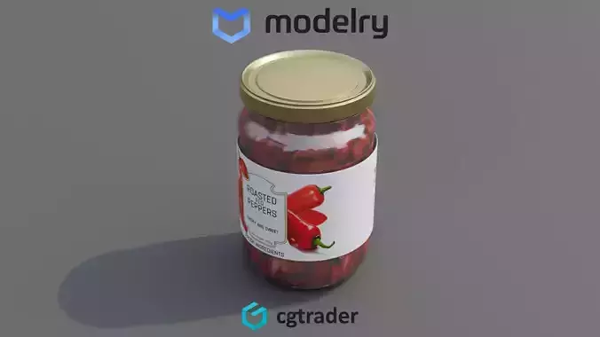  Canned Roasted Red Peppers 3D model