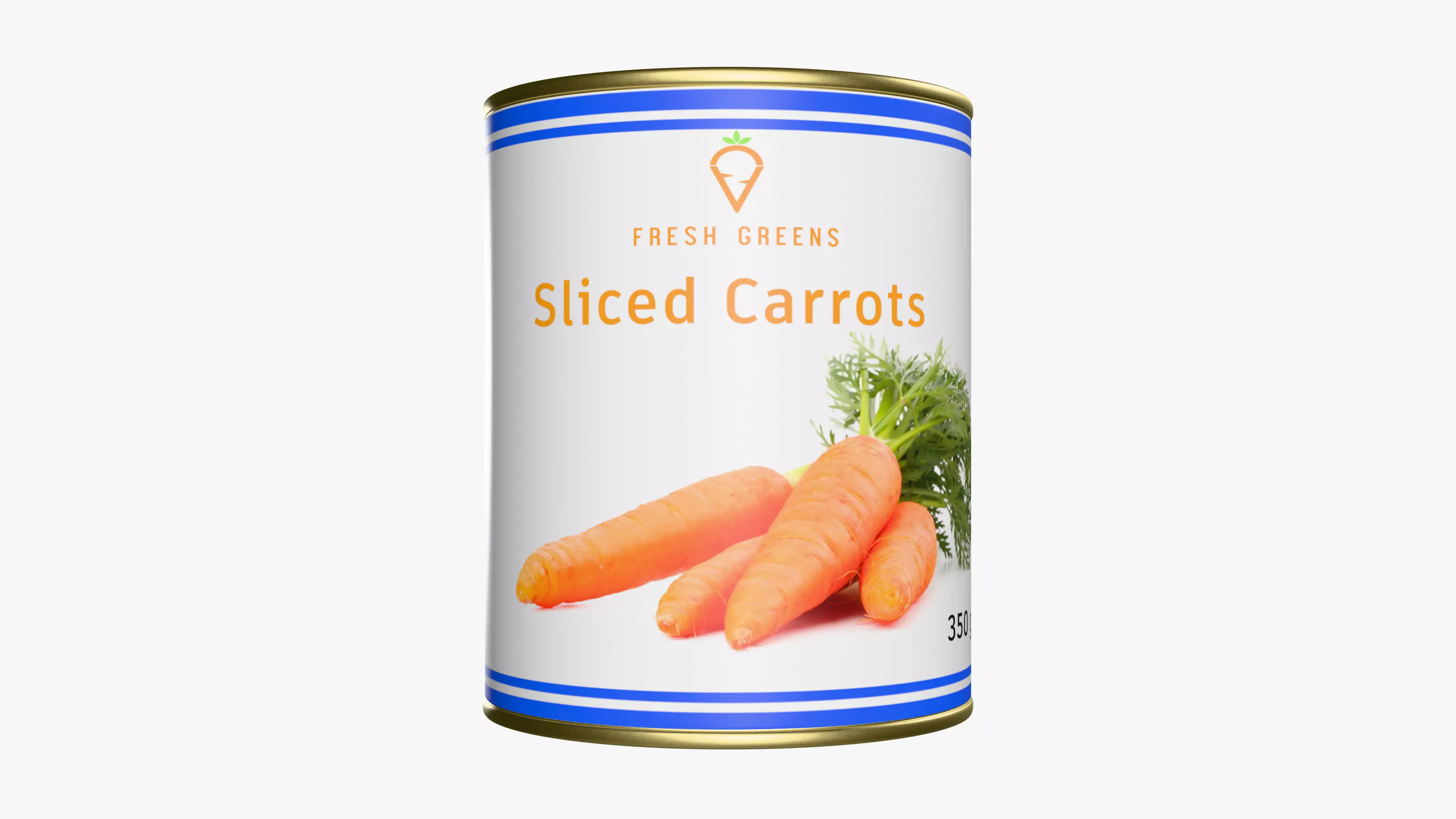 Other preserved vegetables and mixtures Canned Sliced Carrots 3D model_0