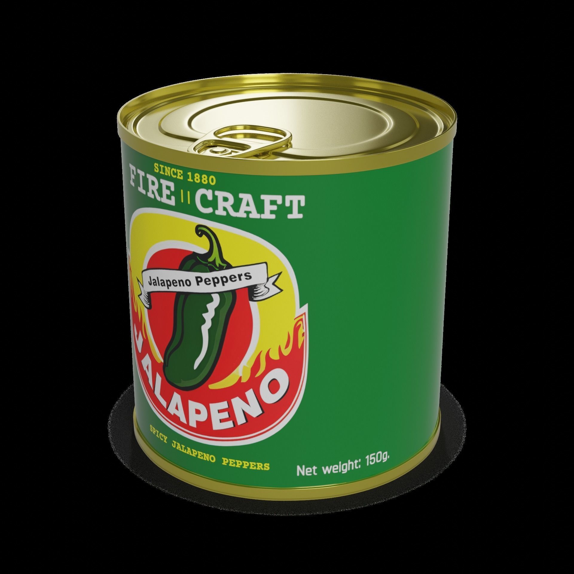 Other preserved vegetables and mixtures Canned Jalapeno Peppers 3D model_1