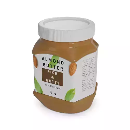 Canned spreads Canned Almond Butter Low-poly 3D model