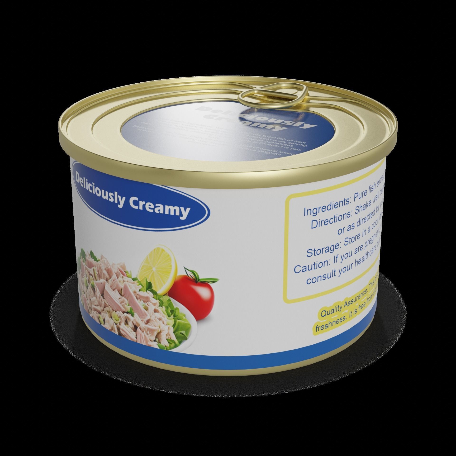 Canned spreads Canned Tuna Salad Low-poly 3D model_1