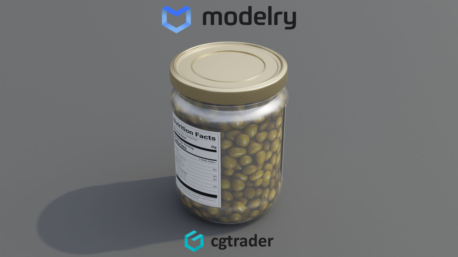 Canned Olive Tapenade 3D model_1