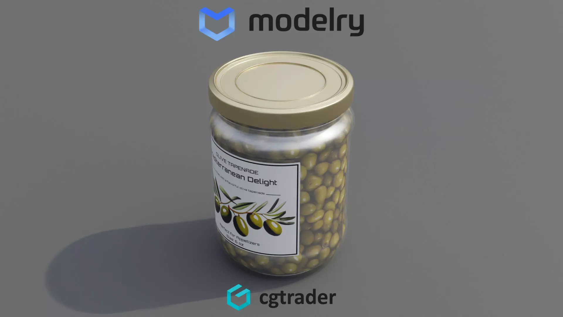 Canned Olive Tapenade 3D model_0