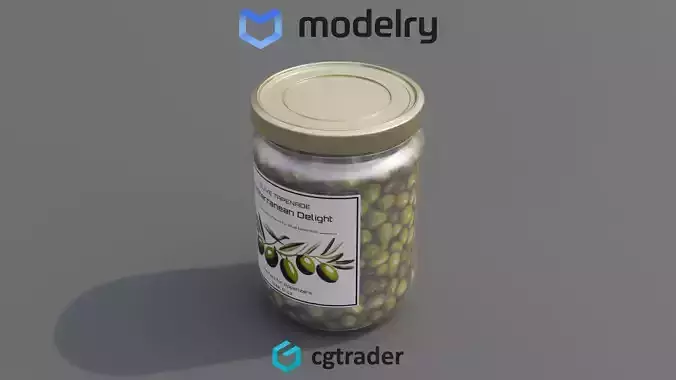 Canned Olive Tapenade 3D model
