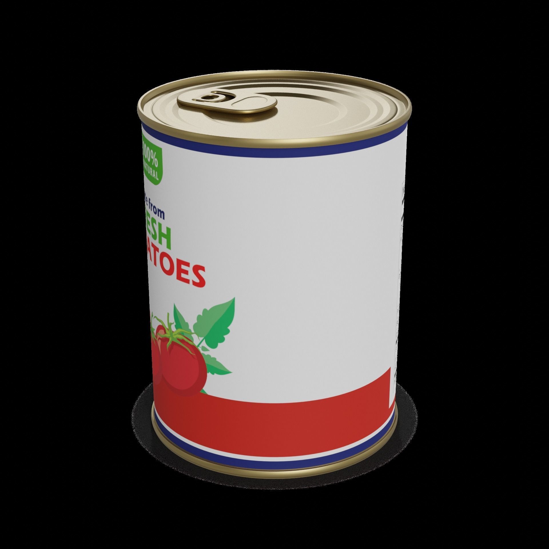 Canned spreads Canned Tomato Paste Low-poly 3D model_1