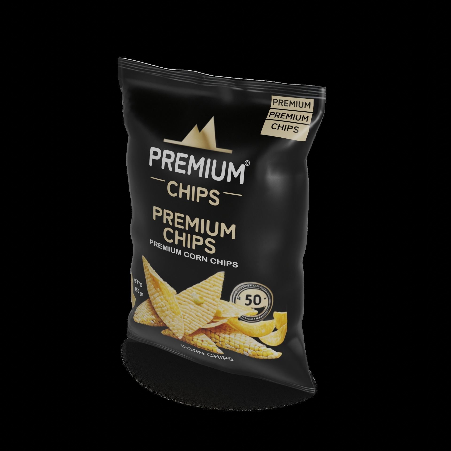 Corn chips Corn Chips Low-poly 3D model_1