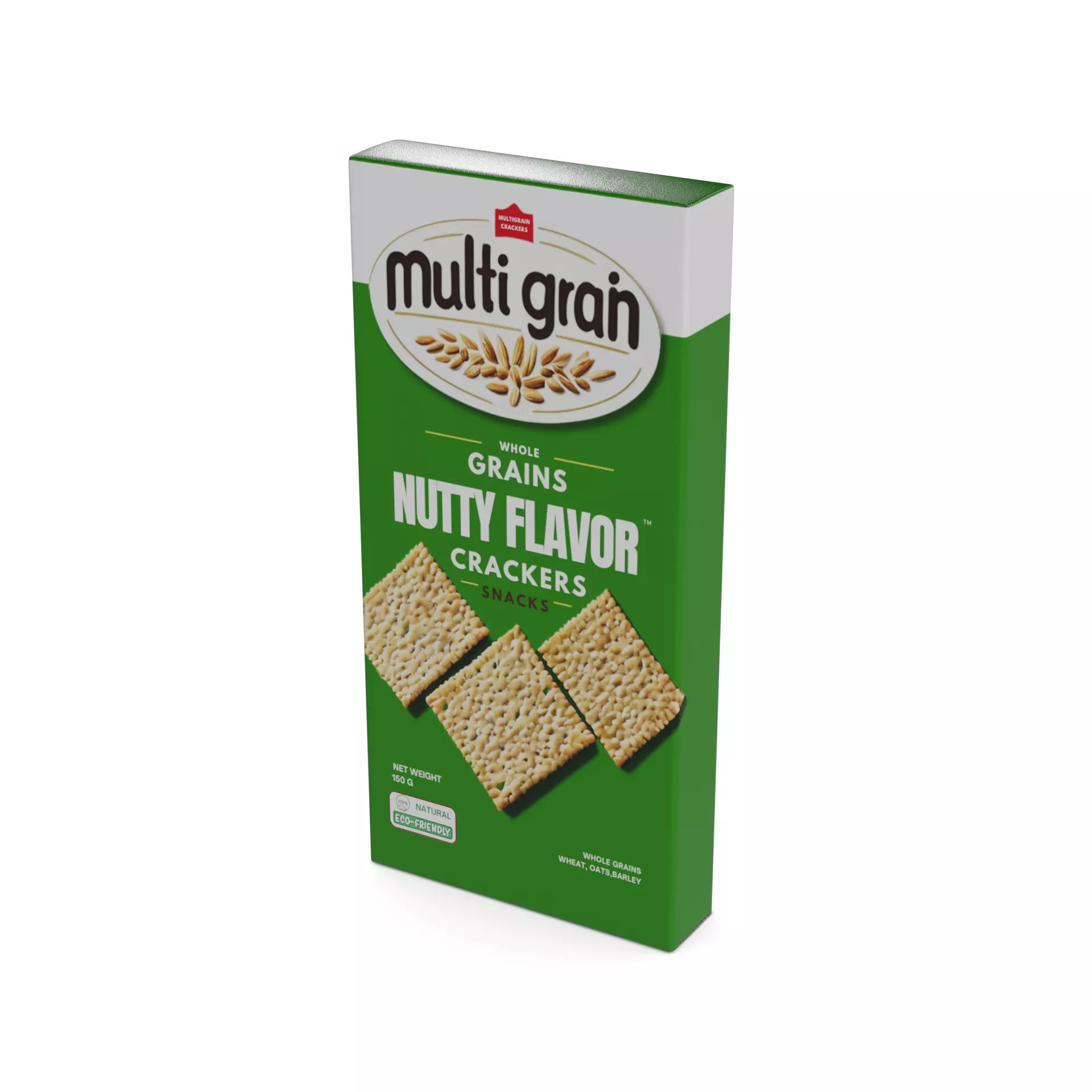 Fried bread and bread chips Multigrain Crackers Low-poly 3D model_0