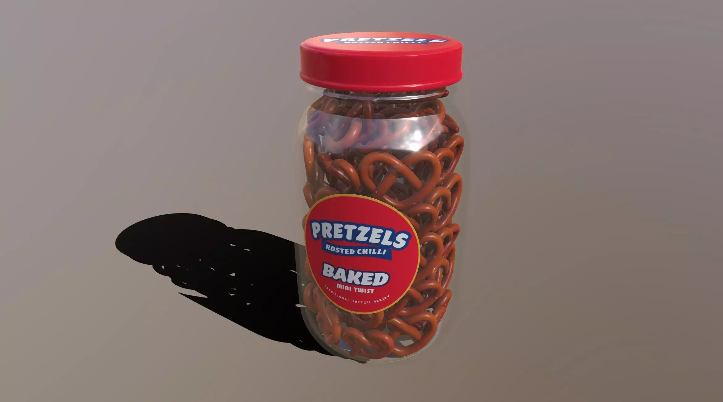 Fried bread and bread chips Pretzels 3D model_0