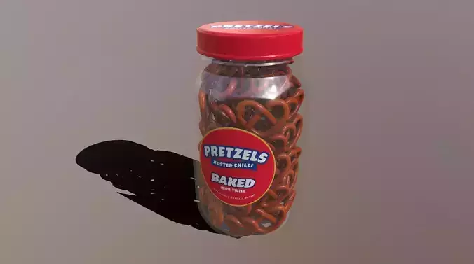 Fried bread and bread chips Pretzels