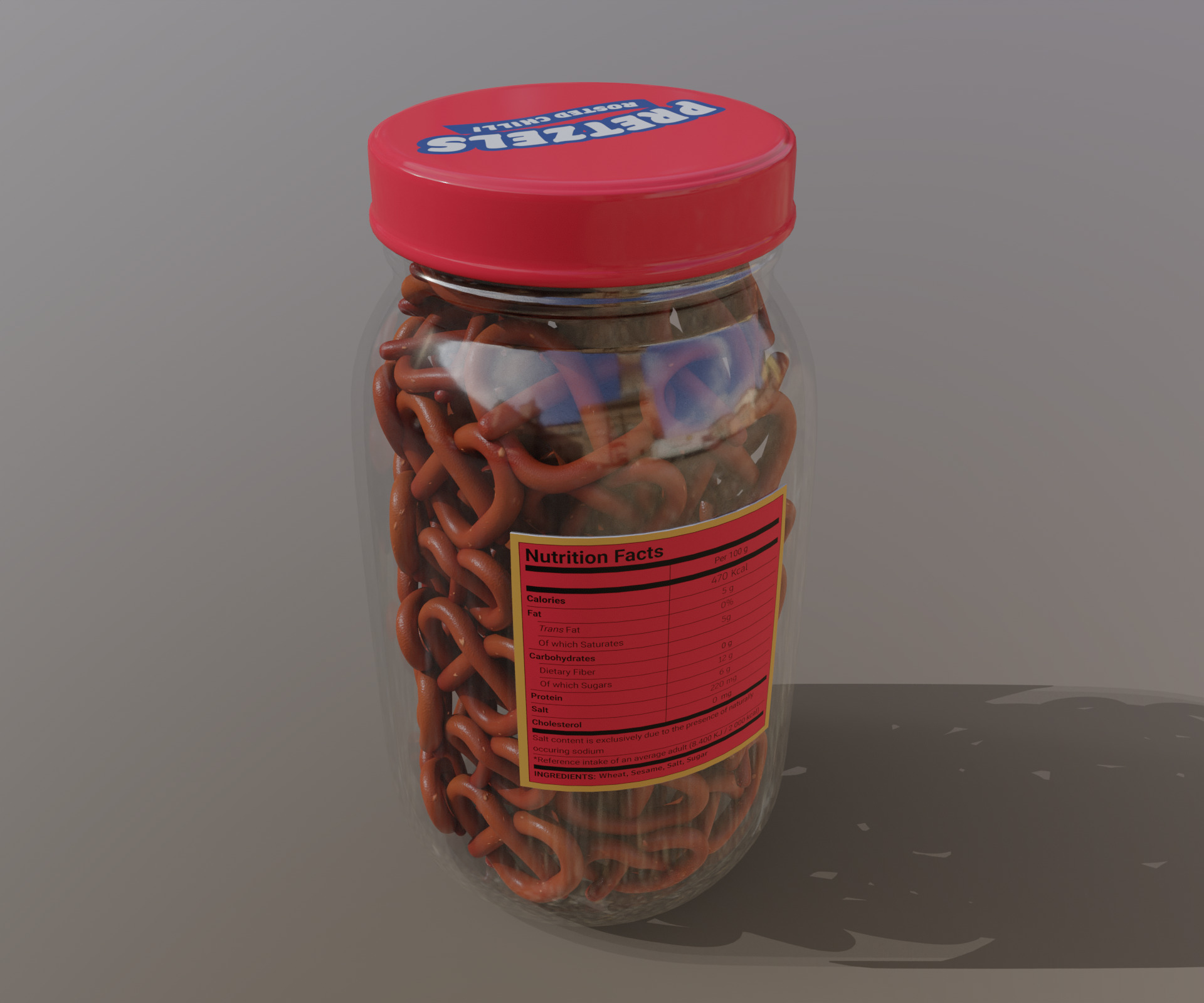 Fried bread and bread chips Pretzels 3D model_3