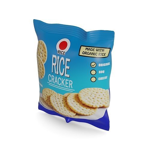 Other chips Rice Crackers Low-poly 3D model