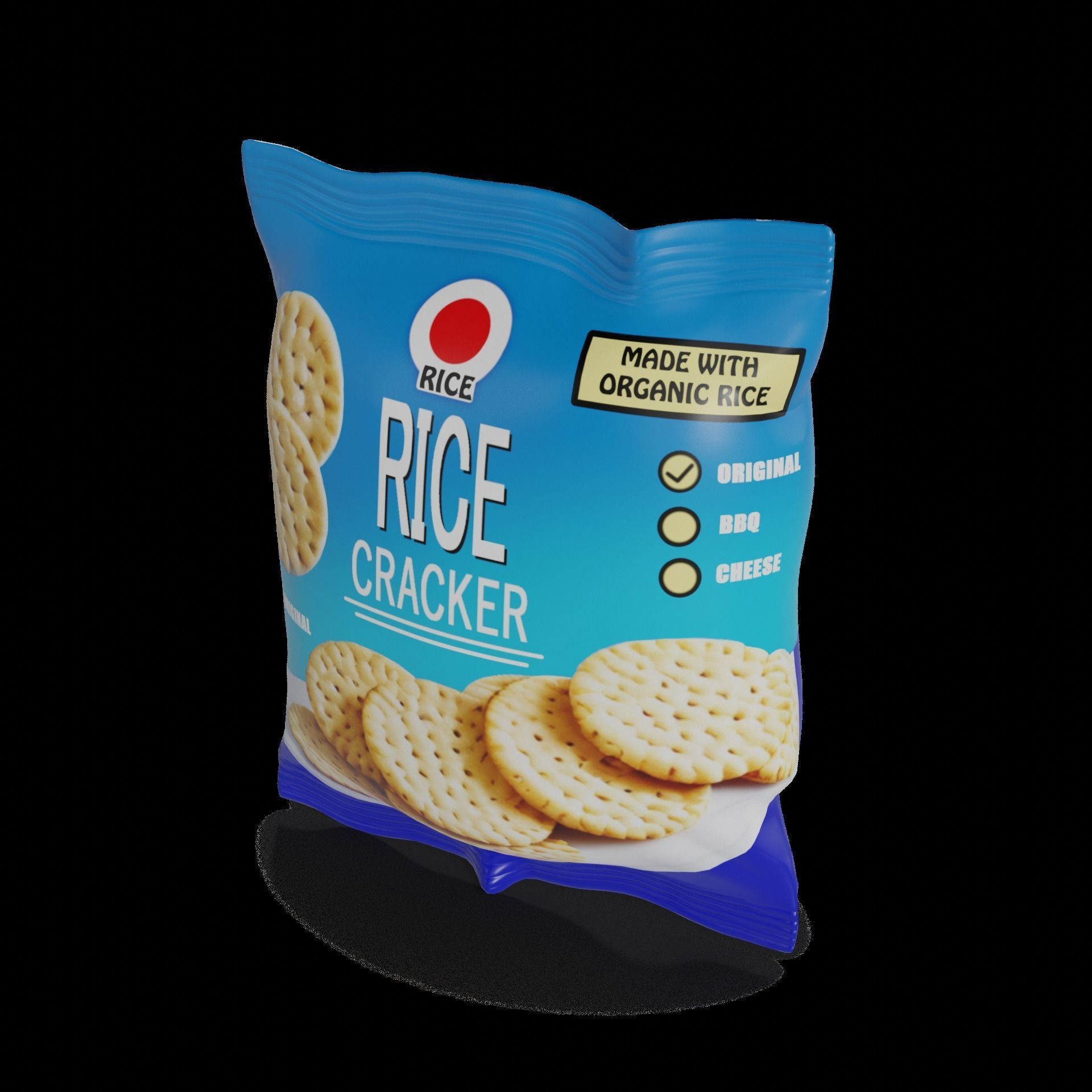Other chips Rice Crackers Low-poly 3D model_1