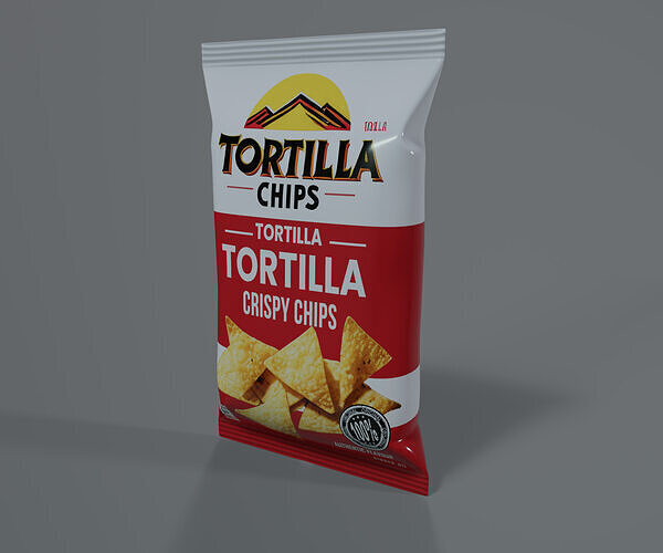 chips Tortilla Chips Low-poly 3D model