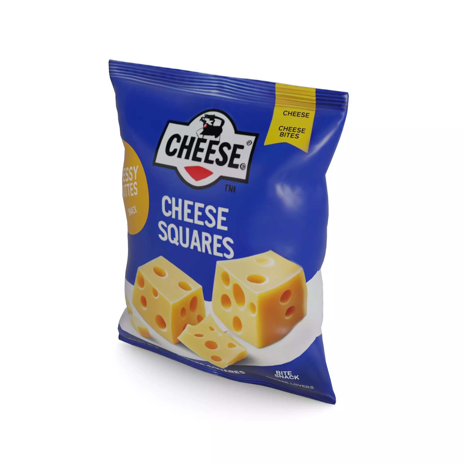 Crackers and salty sticks Cheese Squares Low-poly 3D model_0