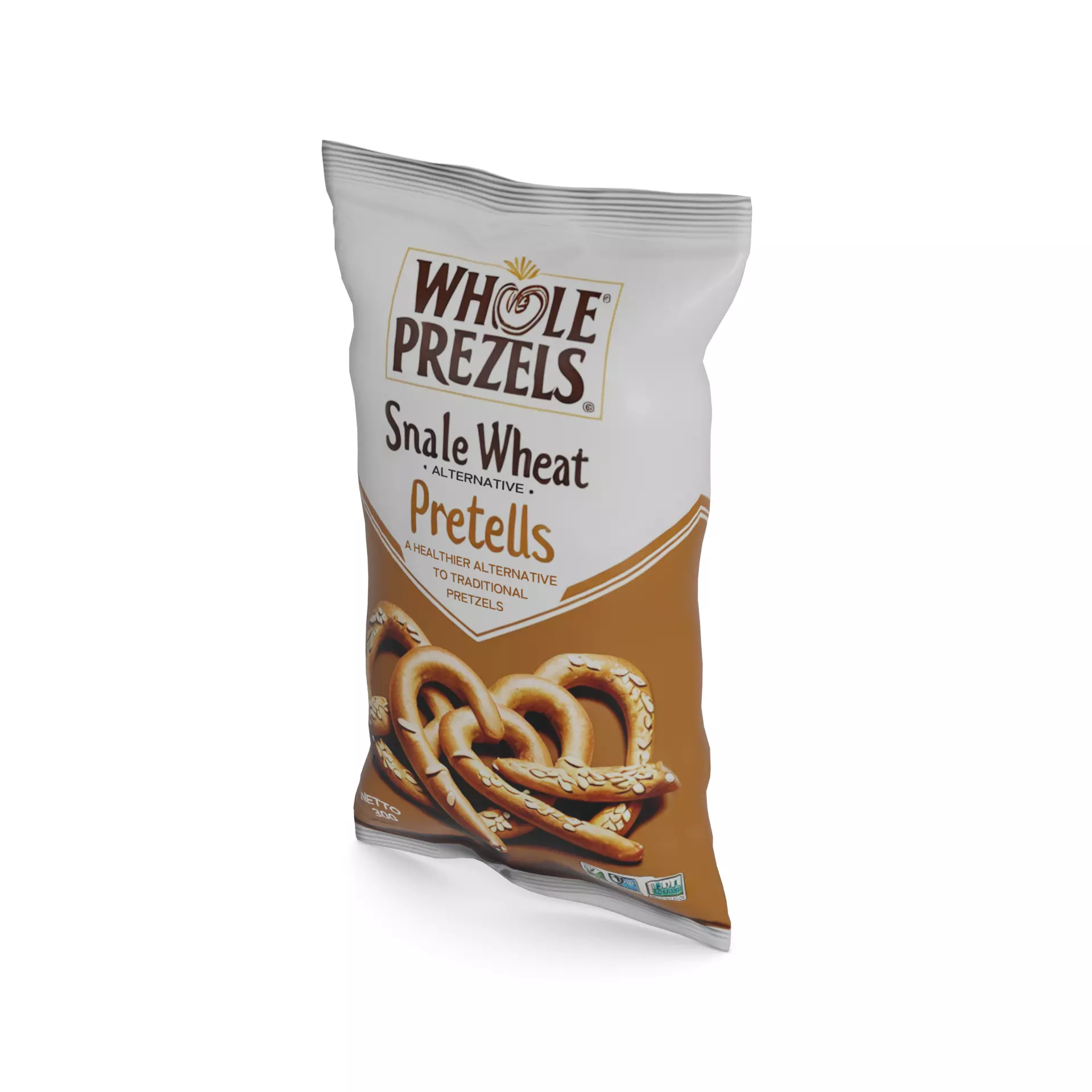 Crackers and salty sticks Whole Wheat Pretzels Low-poly 3D model_0