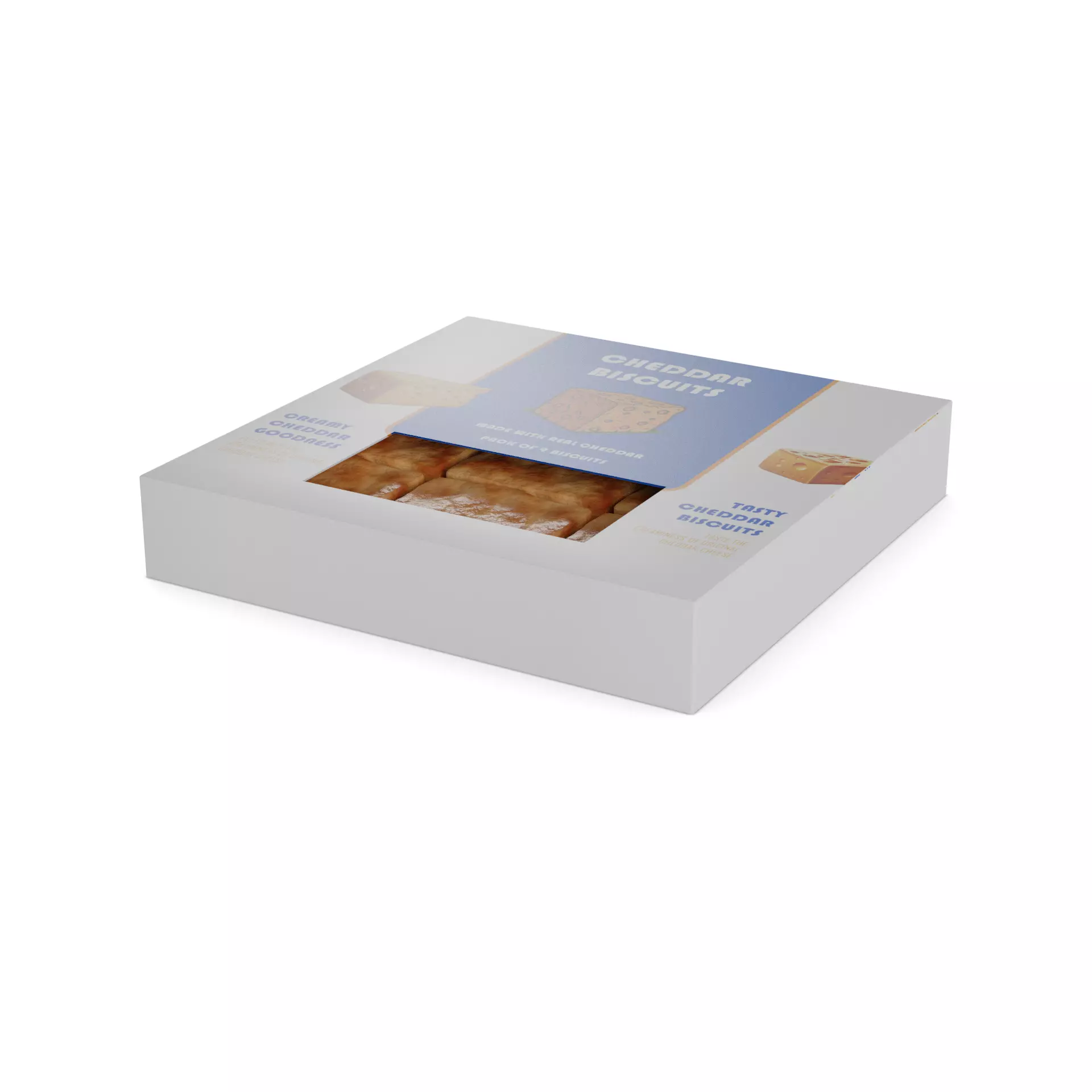 Crackers and salty sticks Cheddar Biscuits 3D model_0