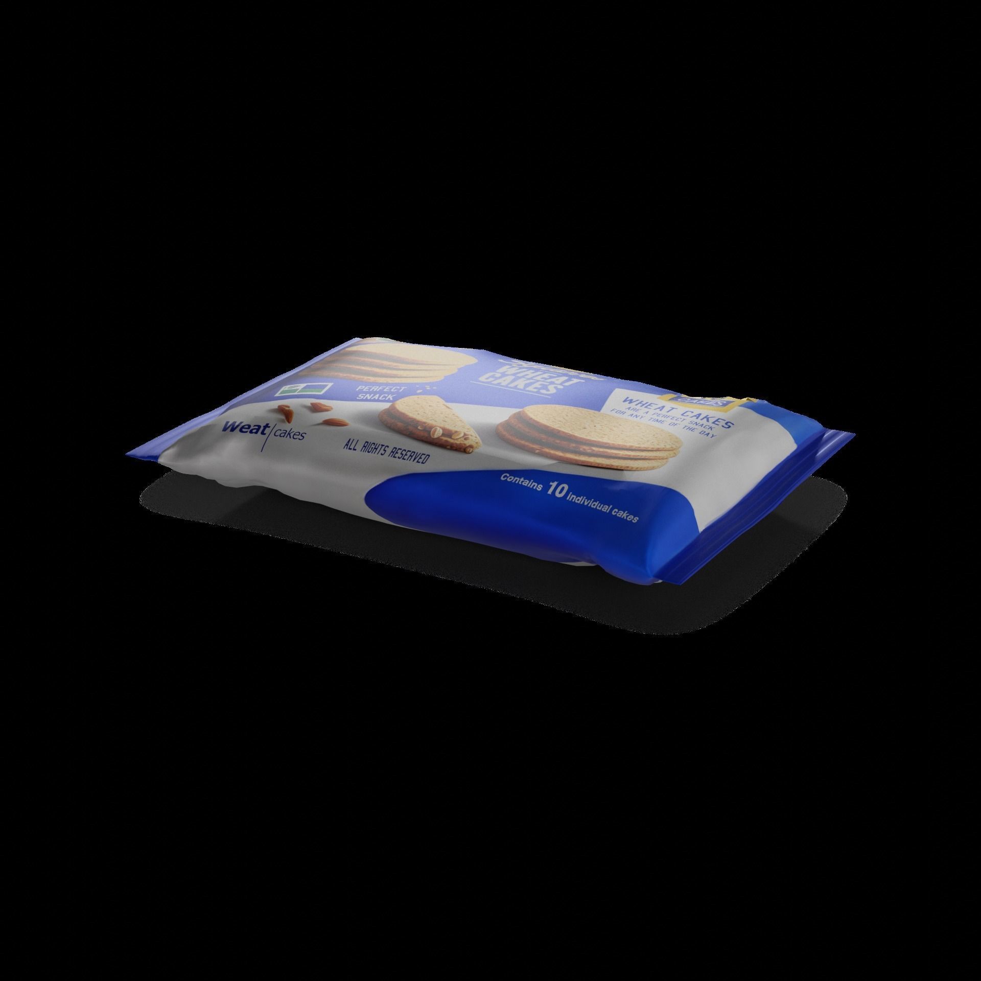 Rice cakes and wheat cakes Wheat Cakes Low-poly 3D model_1