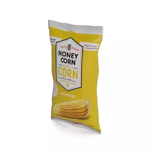 Puffed corn and popcorn Honey Mustard Puffed Corn Low-poly 3D model