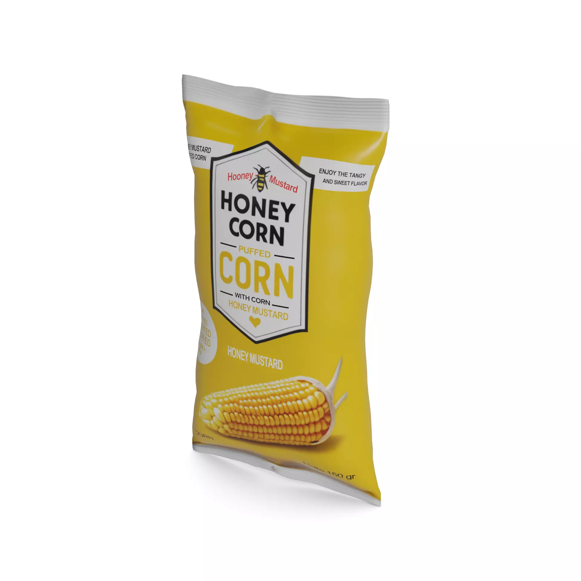 Puffed corn and popcorn Honey Mustard Puffed Corn Low-poly 3D model_0
