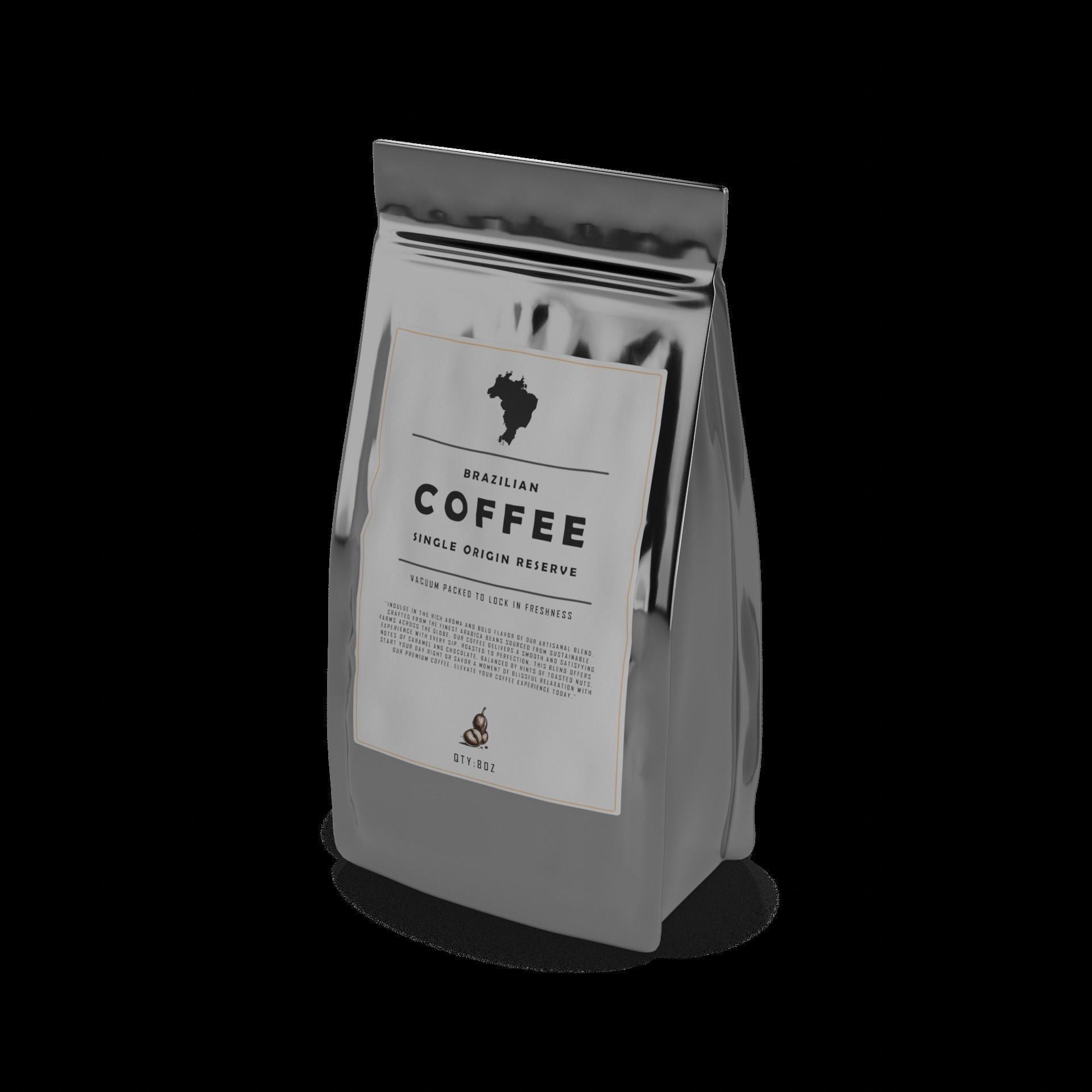 Coffee beans Coffee Beans Low-poly 3D model_1