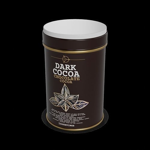 Cocoa and hot chocolate drinks Dark Chocolate Cocoa Low-poly 3D model 2