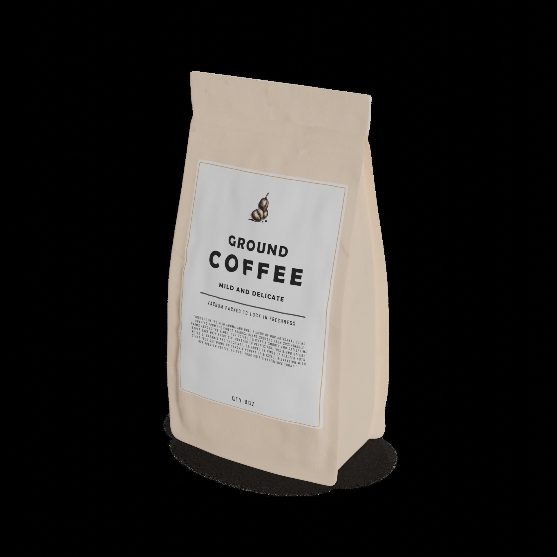 Ground coffee Ground Coffee Low-poly 3D model_1