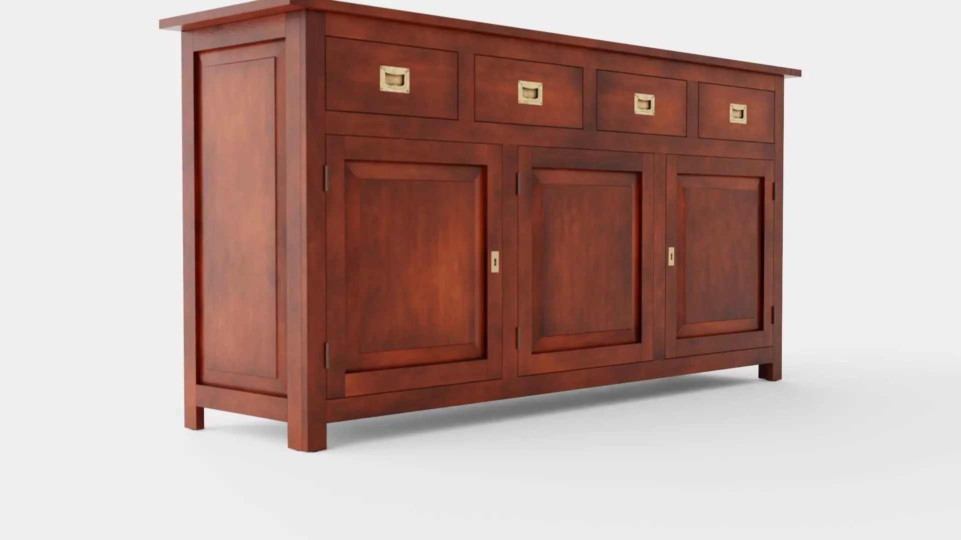 Hyannis sideboard rich brown Low-poly 3D model_0