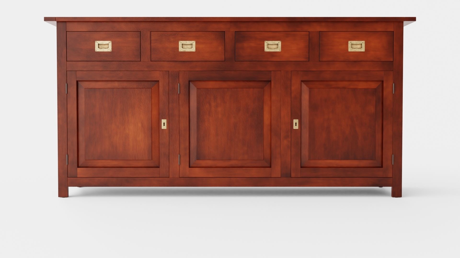 Hyannis sideboard rich brown Low-poly 3D model_1