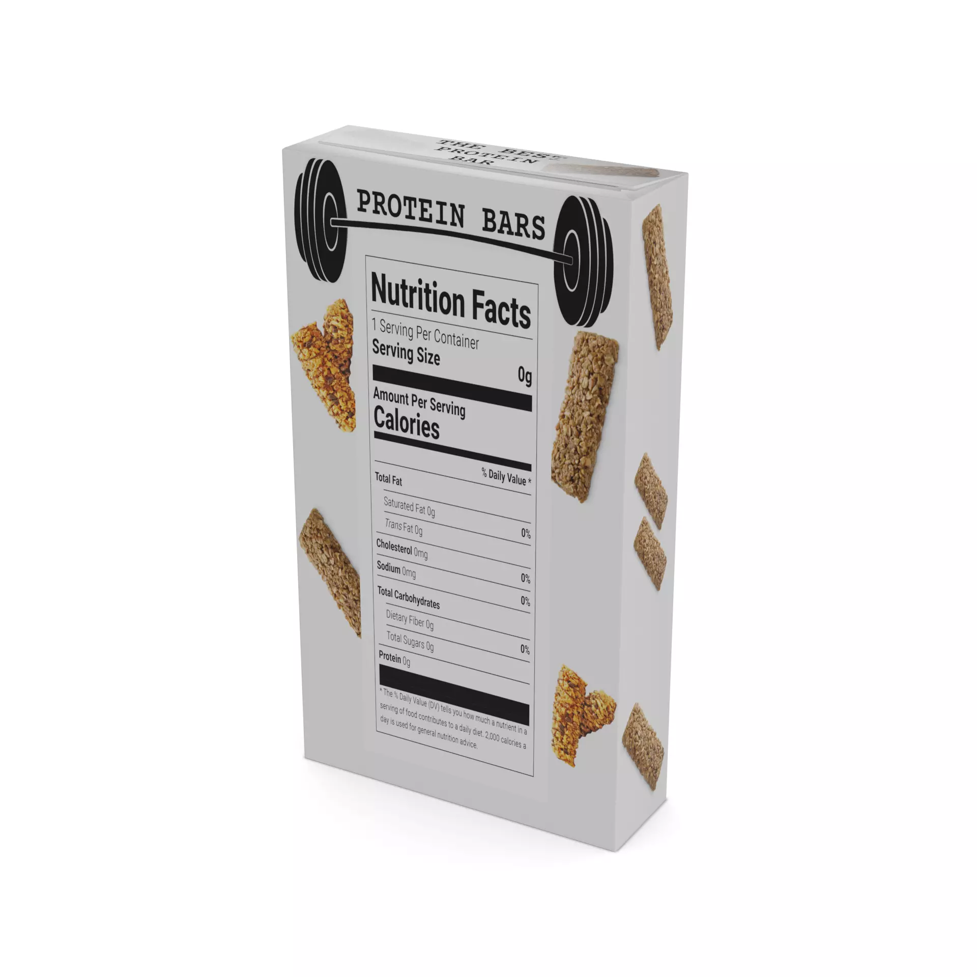 Food for sport Protein Bars Low-poly 3D model_0