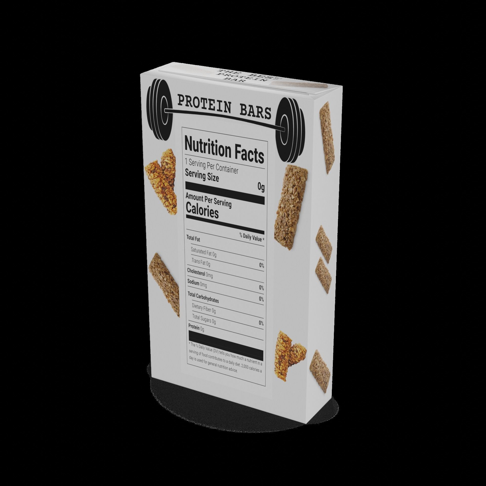Food for sport Protein Bars Low-poly 3D model_1