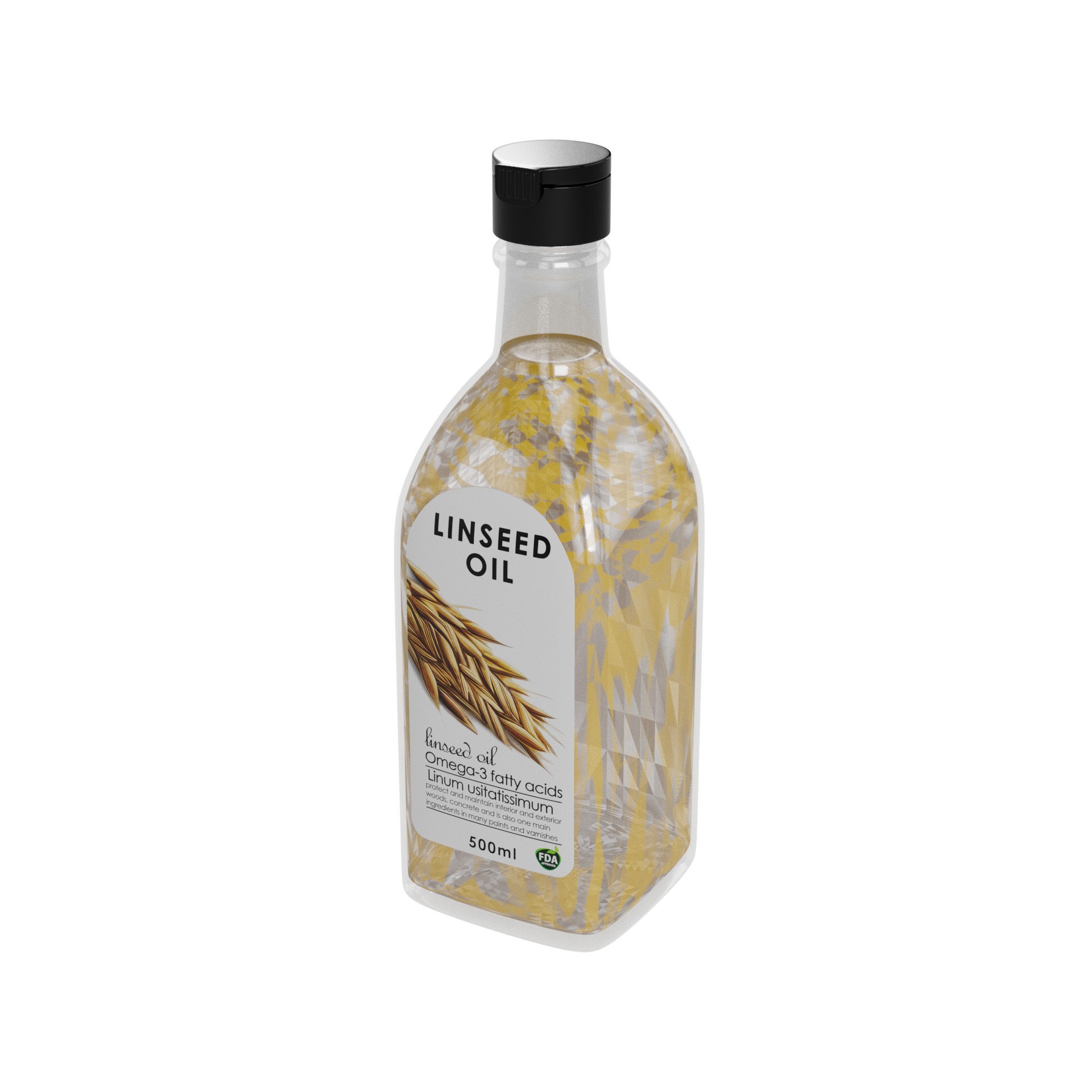 Linseed oil Linseed Oil 3D model_3