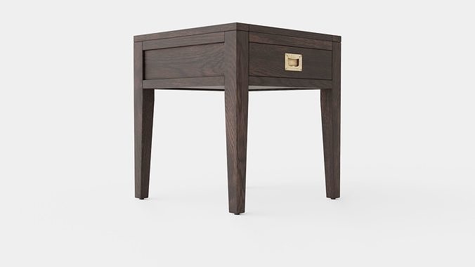 Fairfield side table wenge Low-poly 3D model