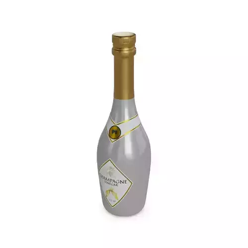Vinegar and concentrated lemon juice Champagne Vinegar Low-poly 3D model